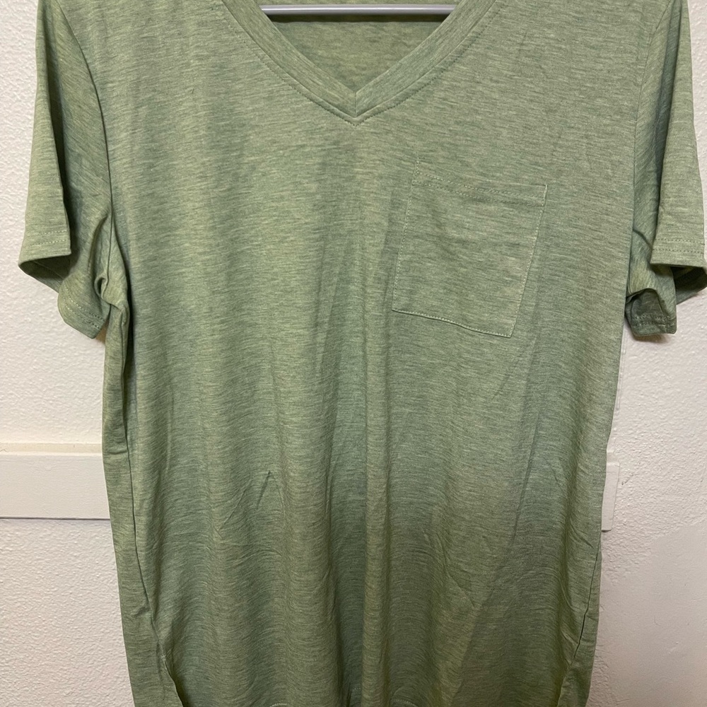 SOLD! Men's Green V-Neck T-Shirt